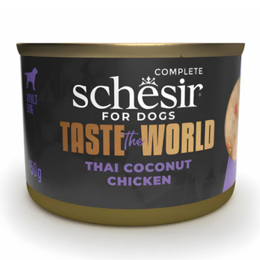 Schesir Taste The World Dog Wholefood - Thai Coconut Chicken 150g (Min Order- 8 Cans)